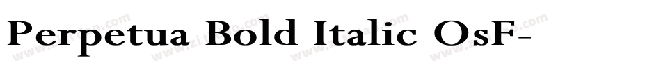 Perpetua Bold Italic OsF字体转换